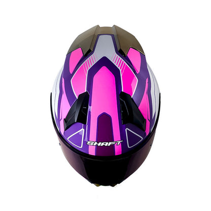 CASCO SHAFT SH-560 EVO CHAOS MORADO FUCSIA VISOR IRIDIUM