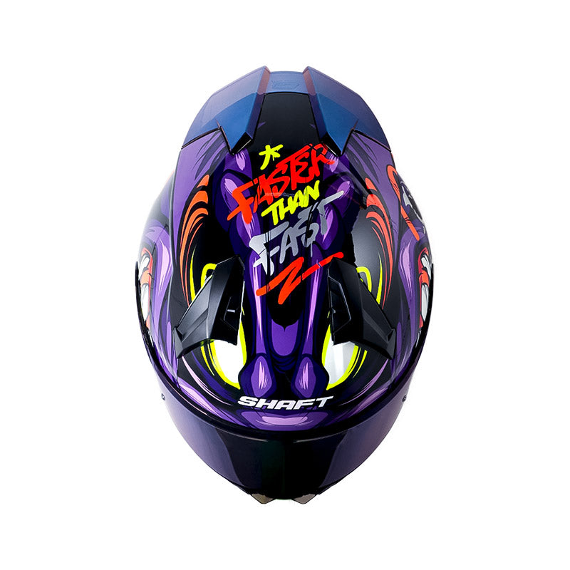 CASCO SHAFT SH-560 EVO MENFIS MORADO NARANJA NEON