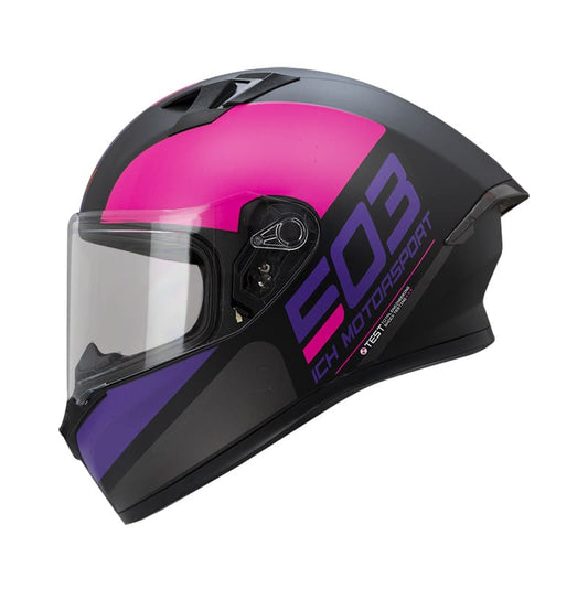 CASCO ICH ICH-503SP PAAK MATE NEGRO FUCSIA NEON