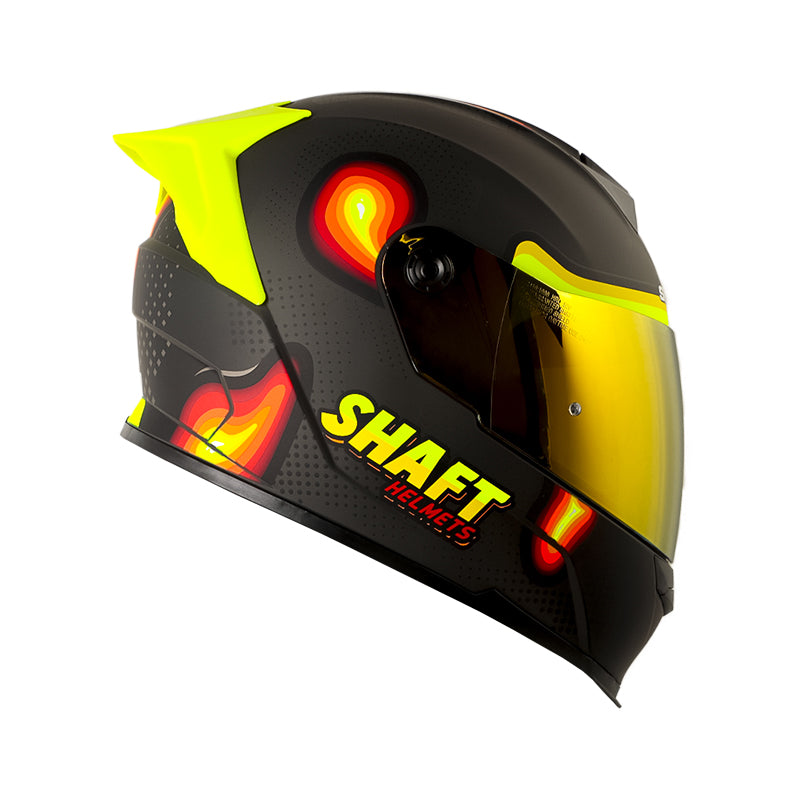 CASCO SHAFT SH-502SP INSIDE MATE GRIS OSCURO AMARILLO NEON