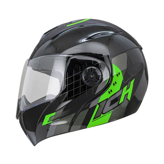 CASCO ICH ICH-3110DV BOUBLE NEGRO VERDE NEON