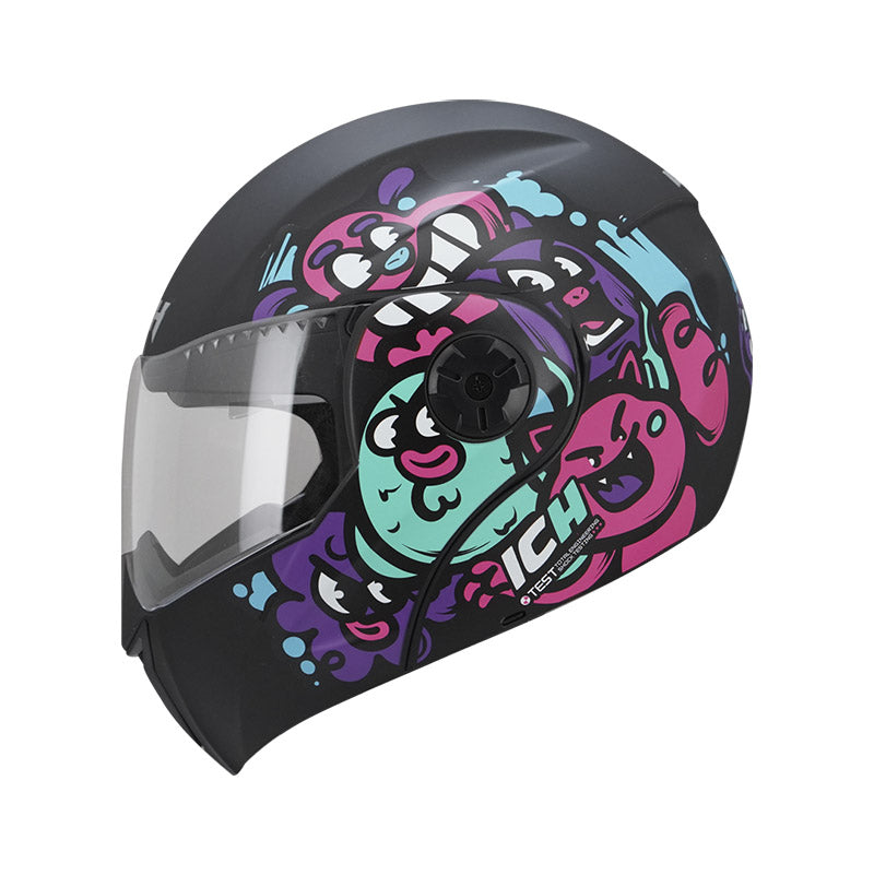 CASCO ICH ICH-3110S DREAM TEAM MATE NEGRO FUCSIA NEON