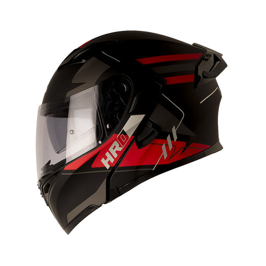 CASCO HRO HRO-3400DV EVO SWAG MATE NEGRO ROJO VISOR HUMO