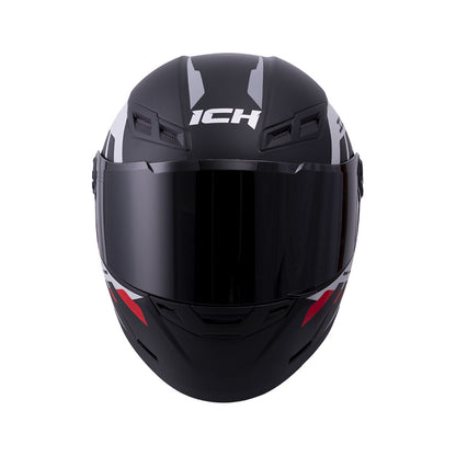 CASCO ICH ICH-501SP FITAR MATE NEGRO ROJO VISOR HUMO