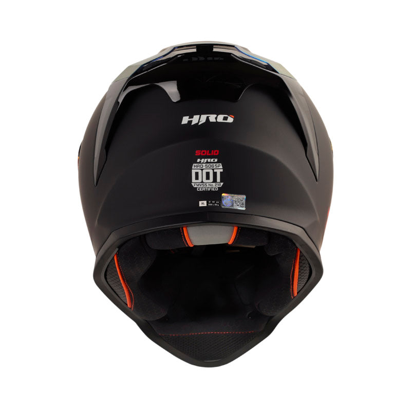 CASCO HRO HRO-506SP SOLID MATE NEGRO ROJO