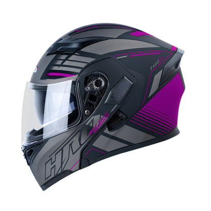 CASCO HRO HRO-3400DV PRESUM MATE NEGRO MORADO NEON