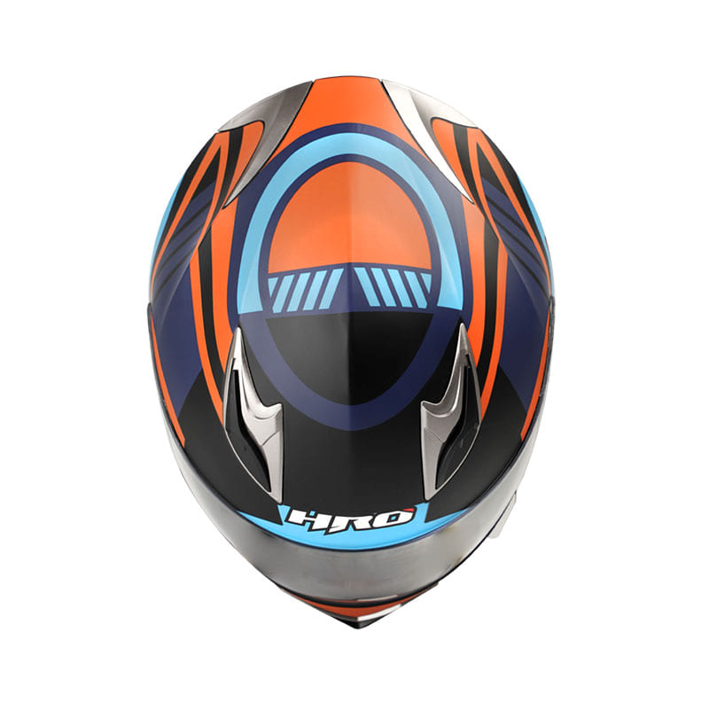 CASCO HRO HRO-508 RETO MATE NEGRO NARANJA NEON