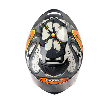 CASCO HRO HRO-511 CHULO GRIS NARANJA NEON