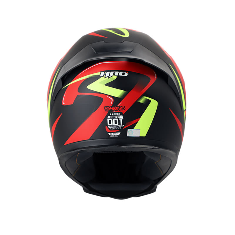 CASCO HRO HRO-511 FLOWING MATE NEGRO ROJO