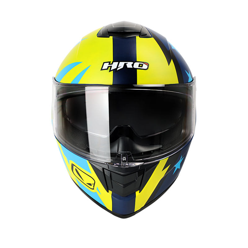 CASCO HRO HRO-518DV PATRIOT AZUL NAVY AMARILLO NEON