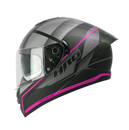 CASCO HRO HRO-518DV ZORA MATE NEGRO FUCSIA NEON