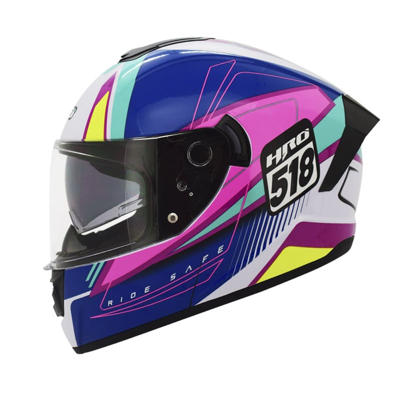 CASCO HRO HRO-518DV GARAH BLANCO FUCSIA NEON