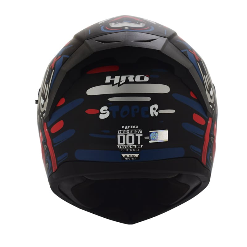 CASCO HRO HRO-518DV STOPER MATE NEGRO AZUL