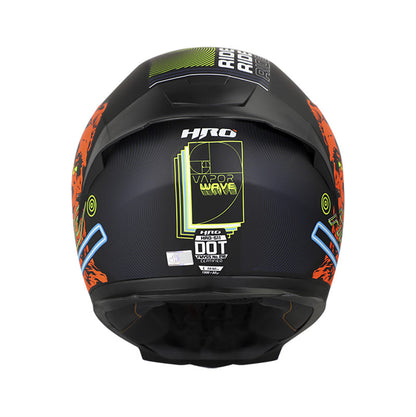 CASCO HRO HRO-511 VAPORWAVE MATE NEGRO AMARILLO NEON