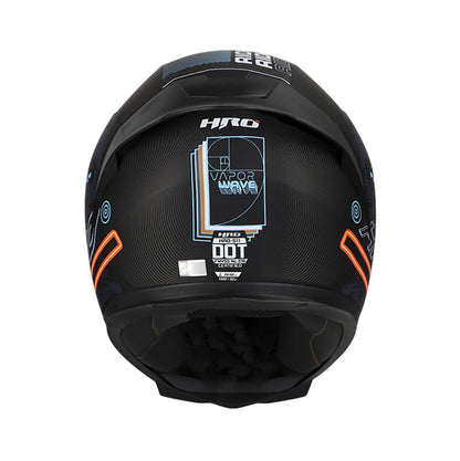 CASCO HRO HRO-511 VAPORWAVE MATE NEGRO AZUL