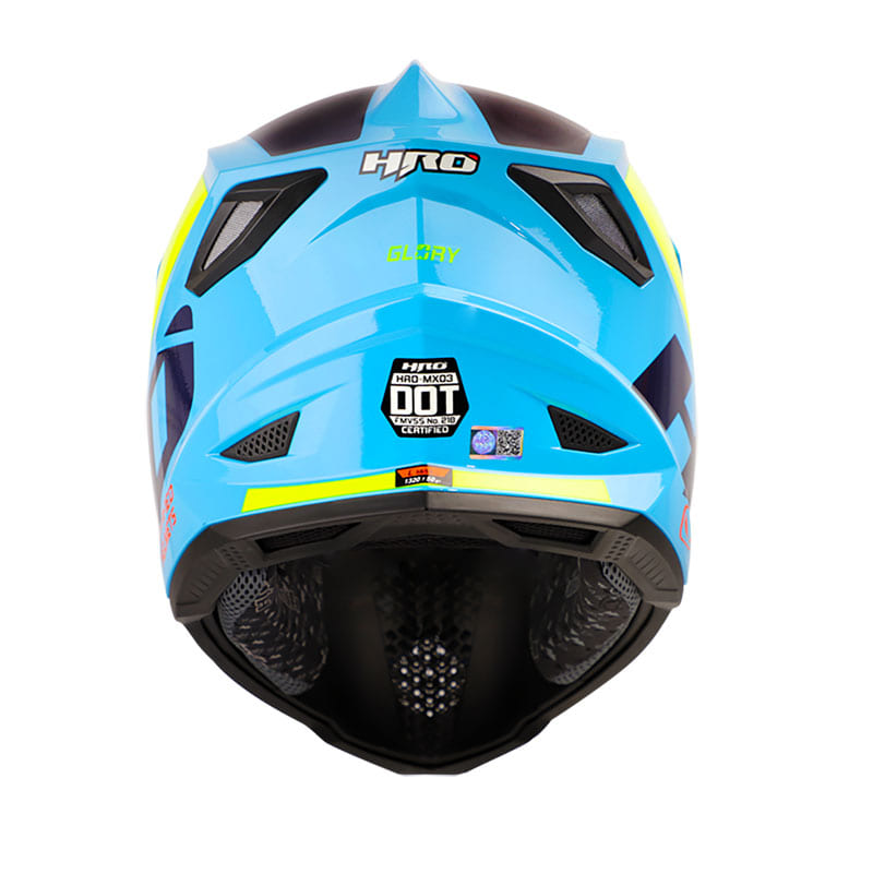 CASCO HRO HRO-MX03 GLORY AZUL AMARILLO NEON