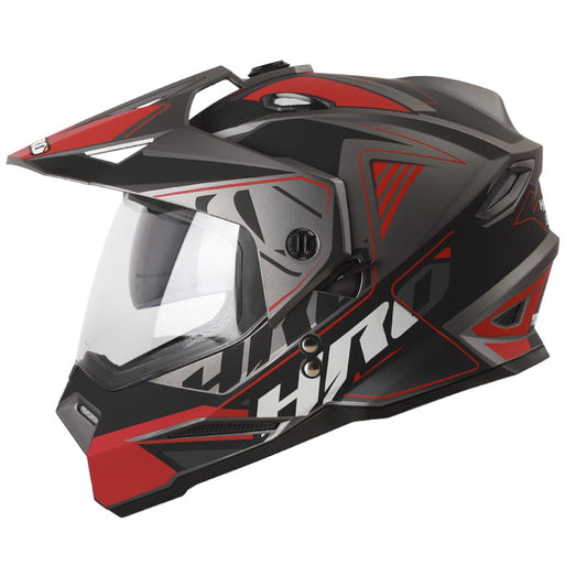 CASCO HRO HRO-MX330DV ELEXE MATE NEGRO ROJO