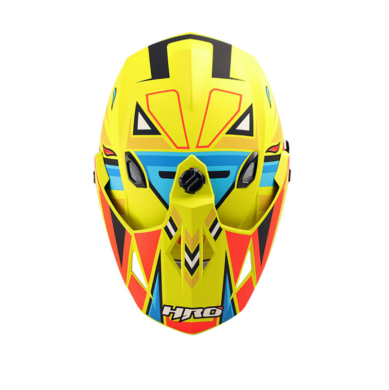 CASCO HRO HRO-MX330DV HELLRAIZER AMARILLO NEON NARANJA NEON