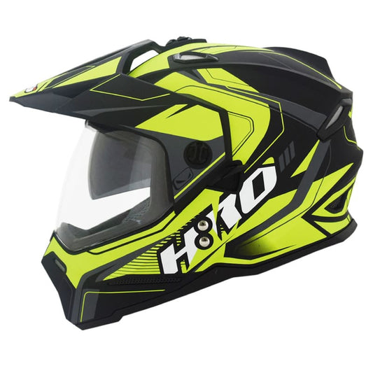 CASCO HRO HRO-MX330DV BUBONIK MATE NEGRO AMARILLO NEON