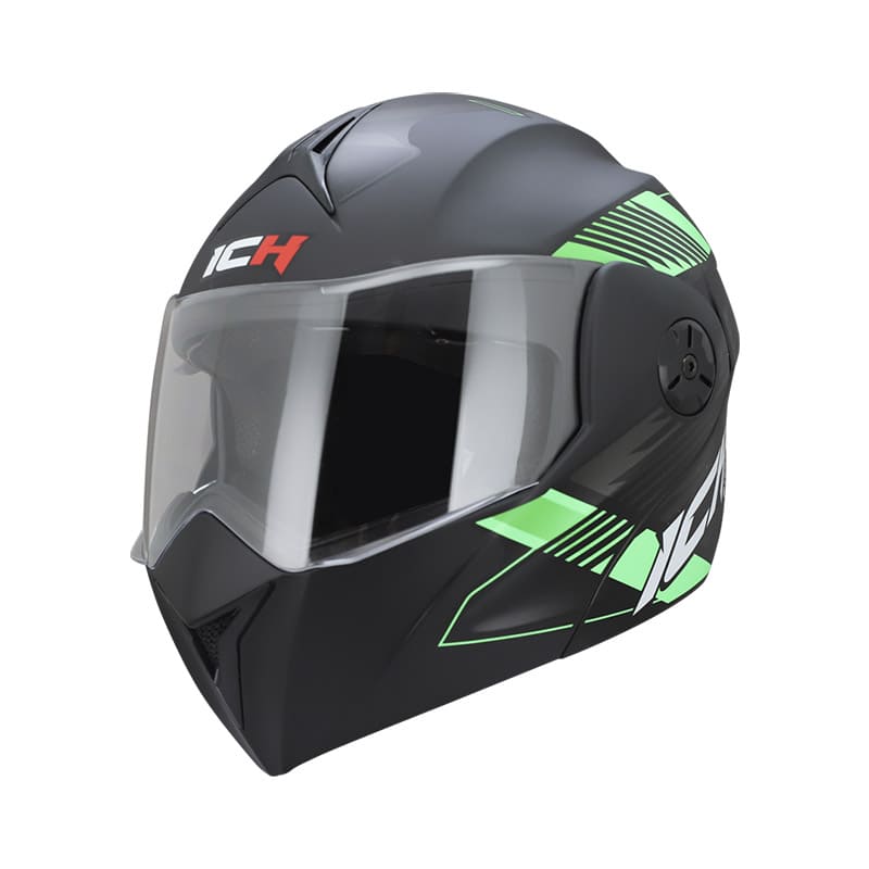 CASCO ICH ICH-3110DV SKYRO MATE NEGRO VERDE NEON