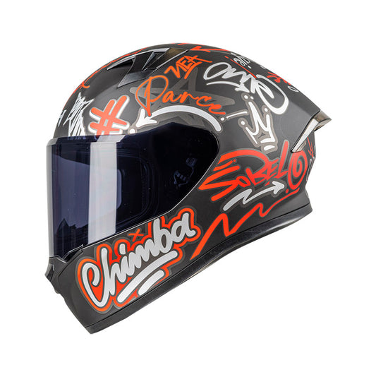 CASCO ICH ICH-503SP PARCE MATE NEGRO ROJO VISOR HUMO