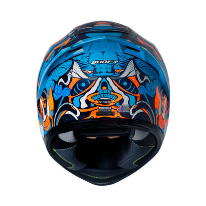 CASCO SHAFT SH-590SR ARS NOTORIA MATE AZUL OSCURO NARANJA