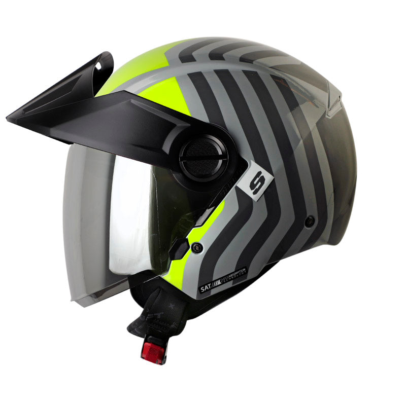 CASCO SHAFT SH-212 ABSTRACT GRIS AMARILLO NEON IRIDIUM PLATA