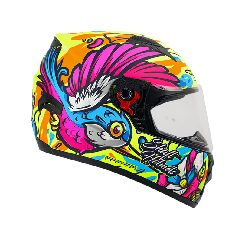 CASCO SHAFT SH-581EVO COLIBRI MATE AMARILLO NEON AZUL