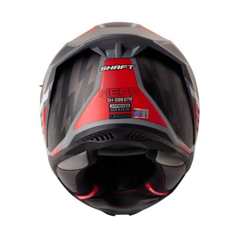 CASCO SHAFT SH-598GTR XEPA MATE GRIS ROJO VISOR ROJO