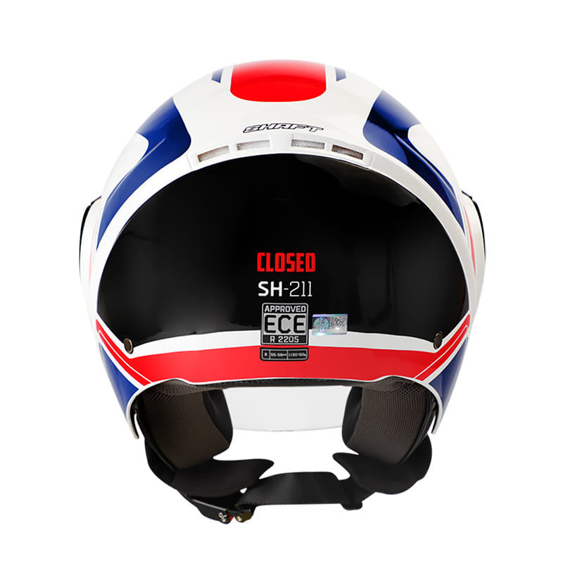 CASCO SHAFT SH-211 CLOSED BLANCO ROJO