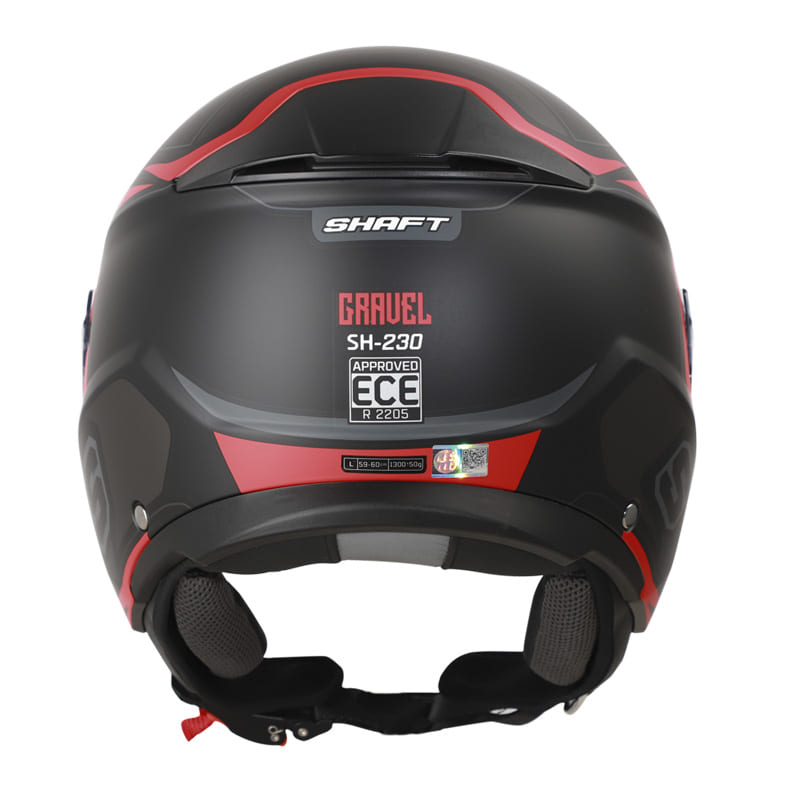 CASCO SHAFT SH-230 GRAVEL MATE NEGRO ROJO