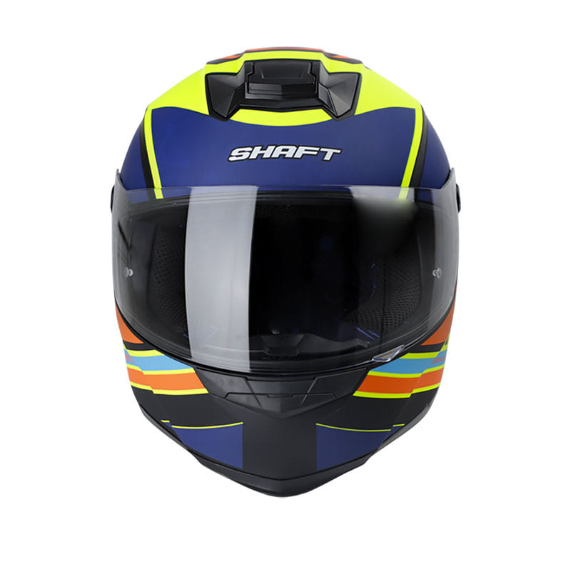 CASCO SHAFT SH-502 POLOYI MATE NEGRO NARANJA NEON