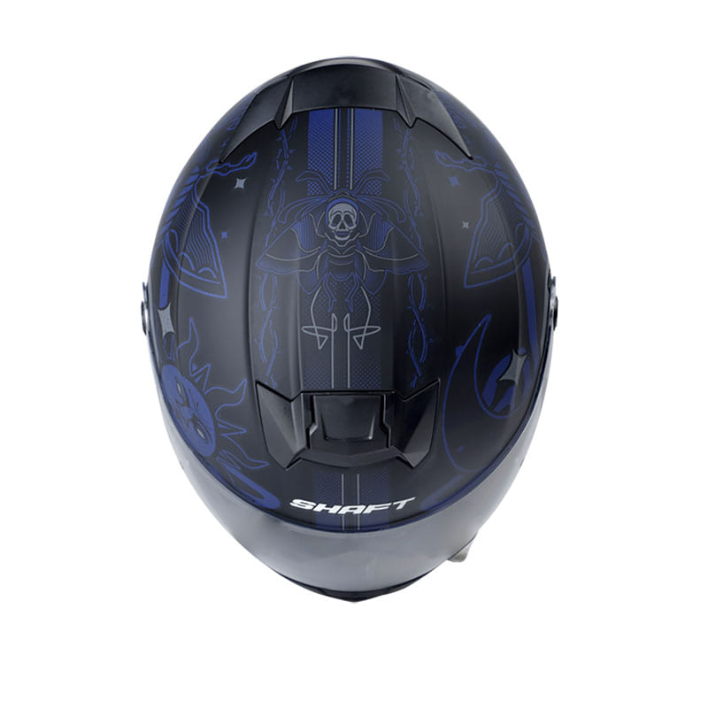 CASCO SHAFT SH-502 BLACKWORK MATE NEGRO AZUL NAVY