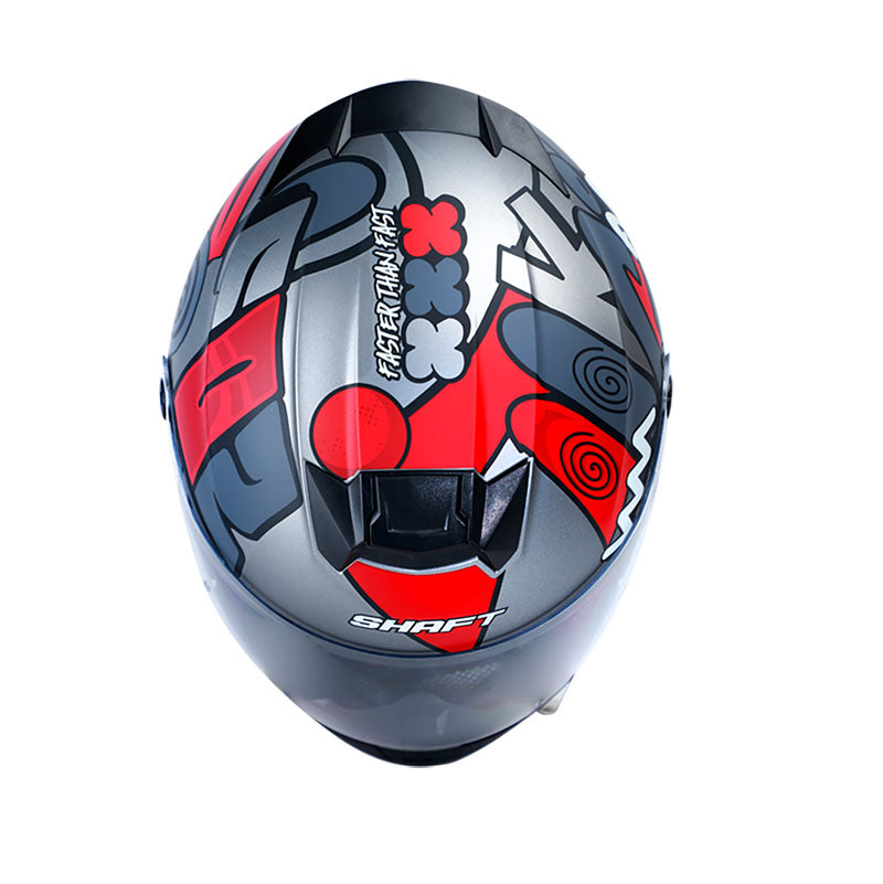 CASCO SHAFT SH-502 LAZY MATE GRIS ROJO