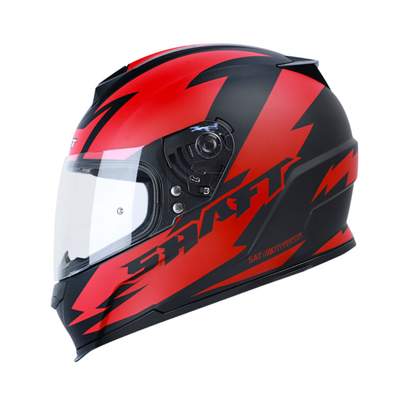 CASCO SHAFT SH-502 THUNDERFO MATE NEGRO ROJO