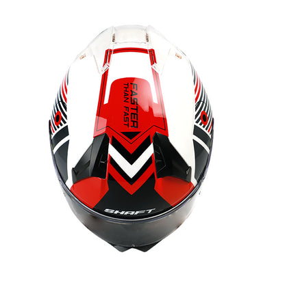 CASCO SHAFT SH-560 VIZTRO BLANCO ROJO