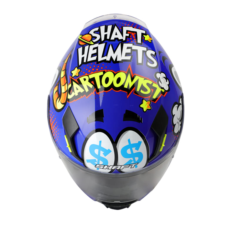 CASCO SHAFT SH-562 CARTOON AZUL AZUL