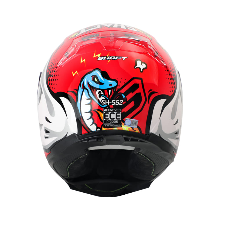 CASCO SHAFT SH-562 CARTOON ROJO NEGRO