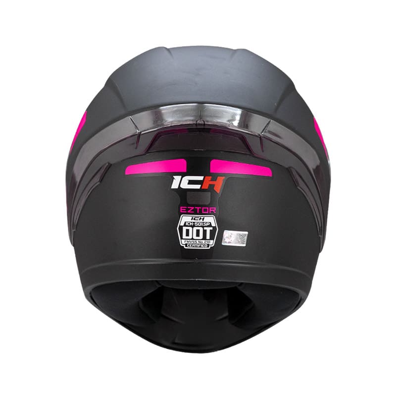 CASCO ICH ICH-501SP EZTOR MATE NEGRO FUCSIA NEON