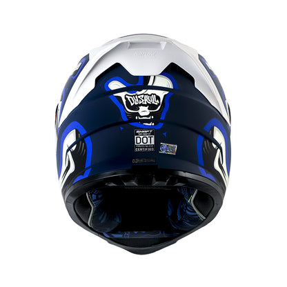 CASCO SHAFT SH-502SP DYSKULL MATE AZUL OSCURO BLANCO