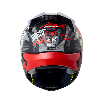 CASCO SHAFT SH-560 EVO MENFIS MATE GRIS ROJO VISOR ROJO