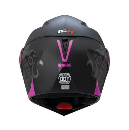 CASCO ICH ICH-3110DV WORDS MATE NEGRO FUCSIA NEON