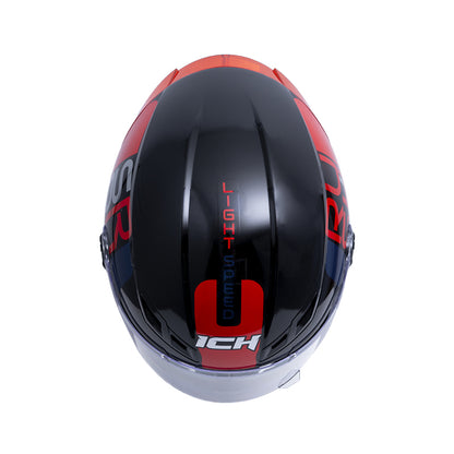 CASCO ICH ICH-501SP DOPE NEGRO ROJO