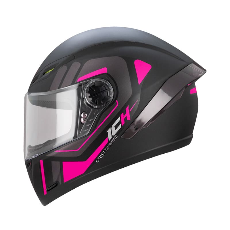 CASCO ICH ICH-501SP EZTOR MATE NEGRO FUCSIA NEON