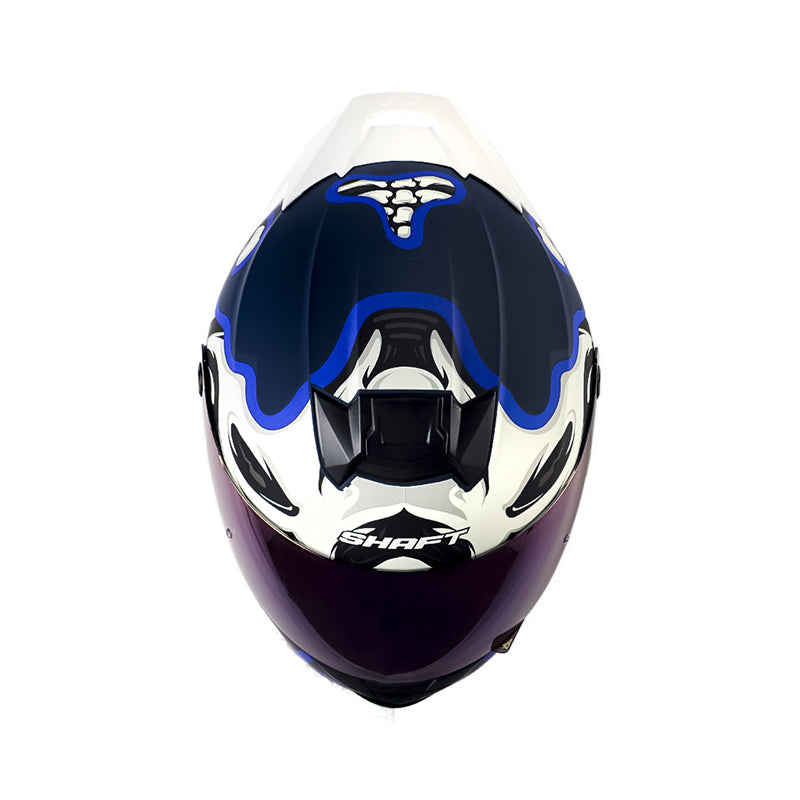 CASCO SHAFT SH-502SP DYSKULL MATE AZUL OSCURO BLANCO