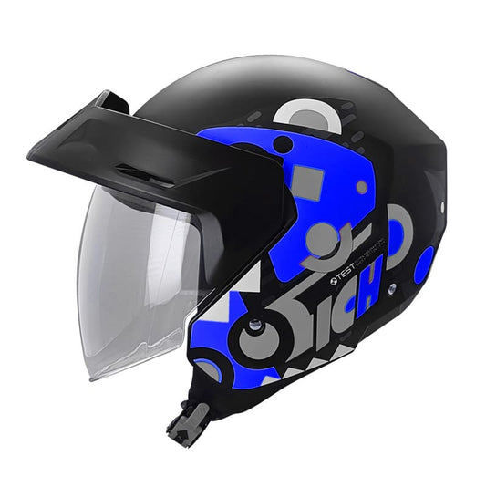 CASCO ICH ICH-101 SHAPES MATE NEGRO AZUL