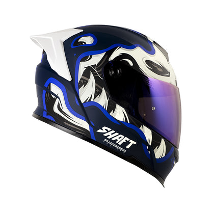 CASCO SHAFT SH-502SP DYSKULL MATE AZUL OSCURO BLANCO