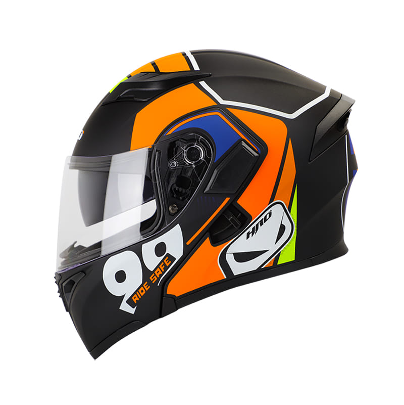 CASCO HRO HRO-3400DV CLASSIC MATE NEGRO NARANJA NEON