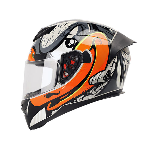 CASCO HRO HRO-511 CHULO GRIS NARANJA NEON