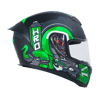 CASCO HRO HRO-511 ORIENTAL MATE NEGRO VERDE NEON